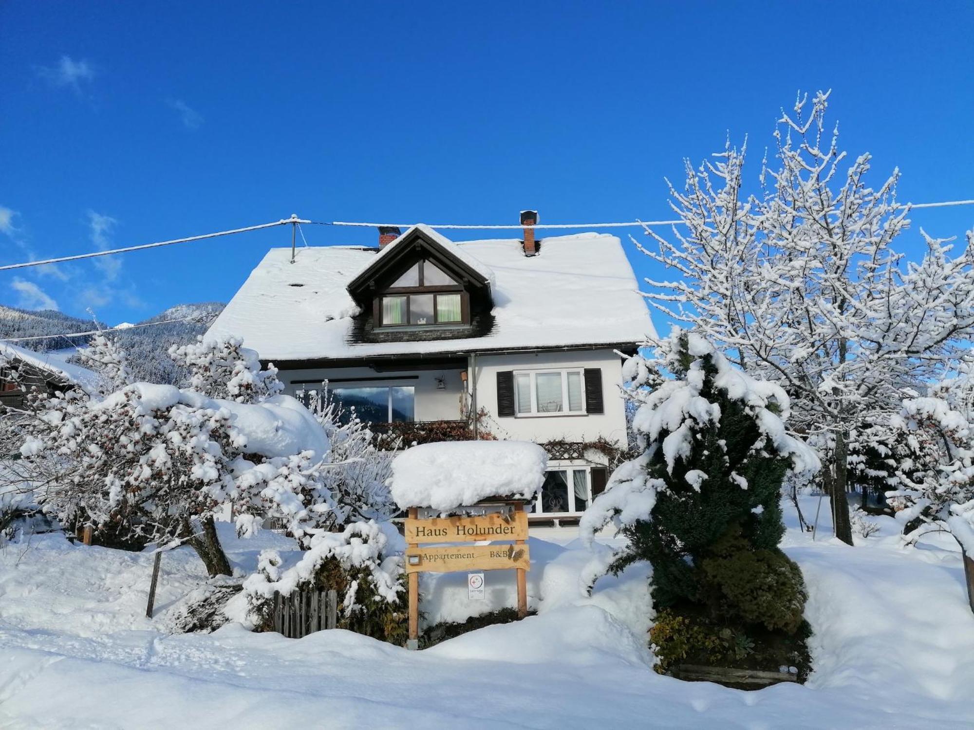 Ferienwohnung Haus Holunder Weißbriach Exterior foto